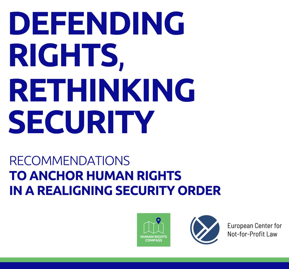 Cover of Human Rights Compass Policy Brief No 9, Defending Rights, Rethinking Security, October 2026